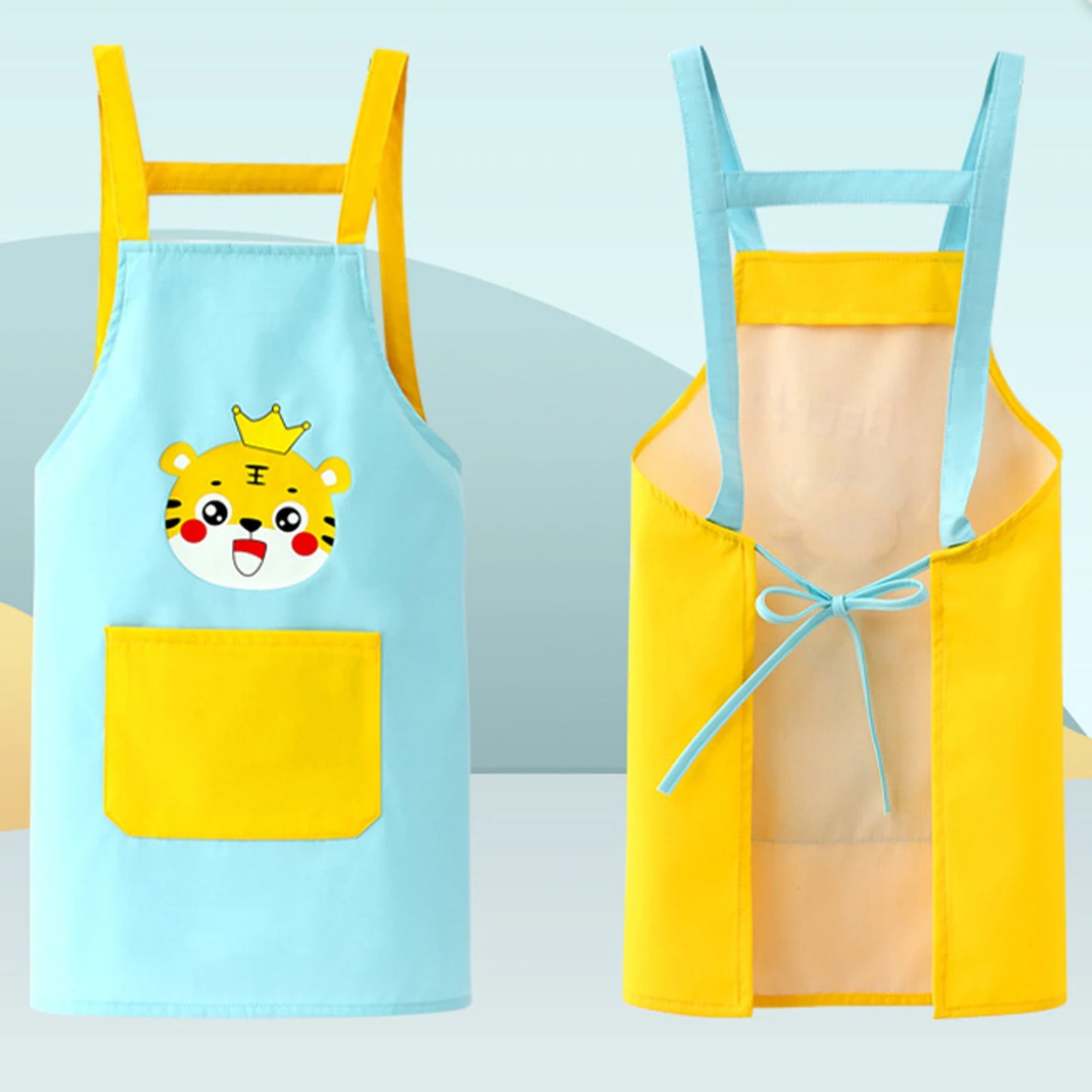 Kids Waterproof Apron Set for Cooking, Baking & Drawing | Includes Chef Hat, Arm Sleeves & Cover Bib - Perfect Cosplay & Artist Costume - Kidzy Market