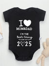 I Love Mom & Dad Baby Romper – Cute Newborn Bodysuit for Boys & Girls, Comfortable Cotton Outfit