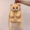 16-Inch Kawaii Big Eyes Cat Plush Backpack – Cute Large Capacity Soft Toy Bag for Boys, Girls, and Women
