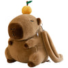 Cute Capybara Plush Backpack – Funny Cartoon Fur Shoulder and School Bag for Kids