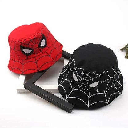 Kids Spider Cartoon Bucket Hat - Sun Fisherman Cap for Boys & Girls, Ages 2-7, One Size (52–53 cm / 20.5–20.9 in)