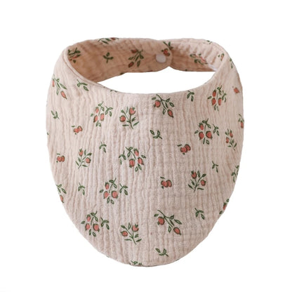 Organic Cotton Baby Bibs | Muslin Scarf Bandana Burp Cloth for Boys & Girls | Absorbent Triangle Gauze Feeding Bibs - Kidzy Market