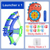Montessori Sticky Ball Dartboard Slingshot Target – Kids Indoor & Outdoor Catapult Throwing Game