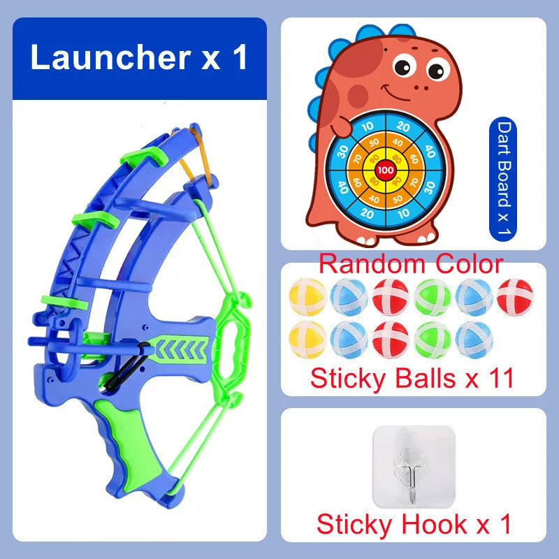 Montessori Sticky Ball Dartboard Slingshot Target – Kids Indoor & Outdoor Catapult Throwing Game