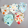 5-Piece Set – Baby Saliva Towel & Triangle Scarf Bandana Bibs – Pure Cotton Waterproof Absorbent Cloth for Newborn Boys & Girls - Kidzy Market