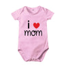 Pure Cotton “I Love Mom” & “I Love Dad” Newborn Rompers - Matching Baby Bodysuits for Twins, Summer Clothes for 0-24 Months
