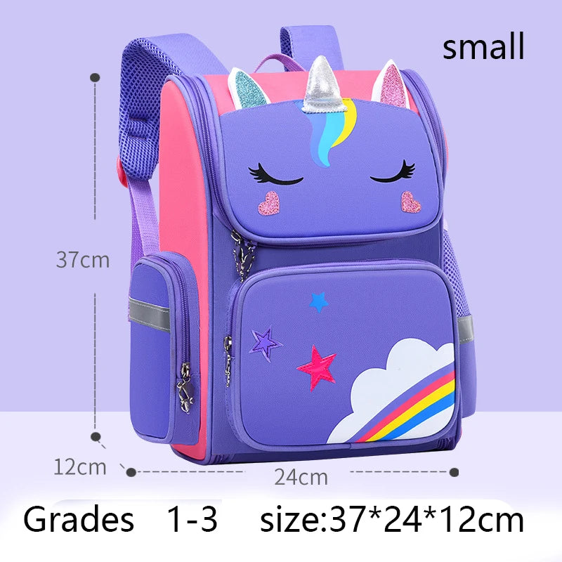 Unicorn Kid Backpack for Girls – Rainbow Eyes Bookbag, Teen School Bag for Traveling, Waterproof Mochilas - Kidzy Market