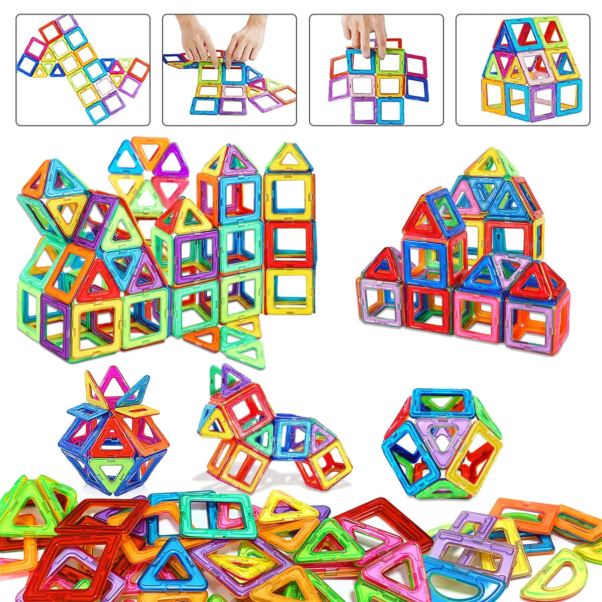 Big Magnetic Building Blocks 3D STEM Educational Constructor Set