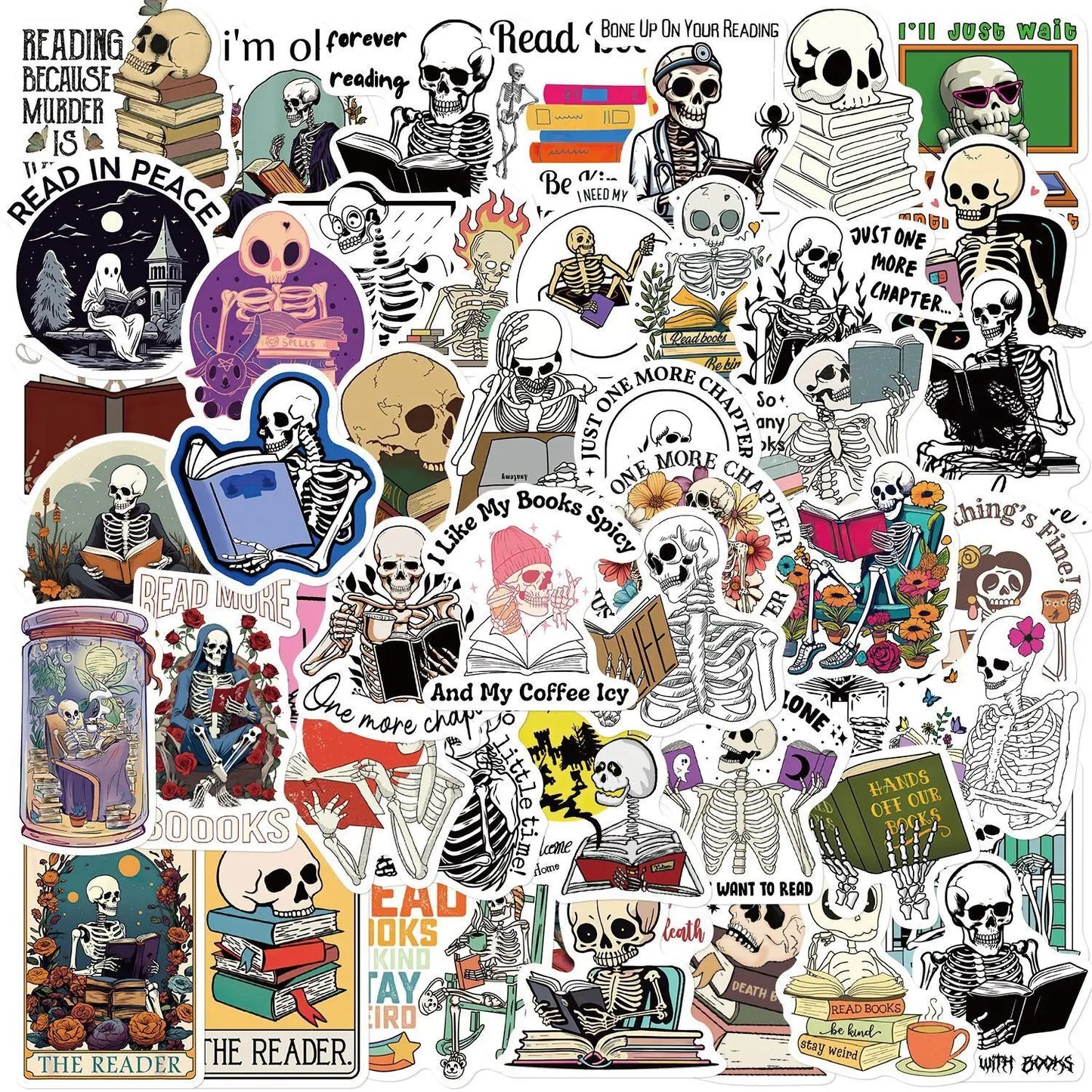 10/50/100pcs Dark Romance Bookish Stickers – Aesthetic Decals for Kindle, iPad, Phones, Laptops, and Diaries