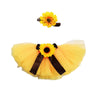 Baby Photography Unique Sunflower Design Newborn Outfit Tutu Bow Skirt Flower Headdress for 0-1 Month