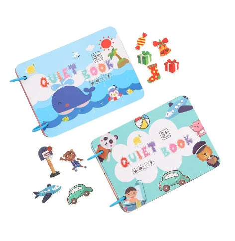Montessori Sticker Busy Card Book – Numbers Matching Puzzle Toy for Kids