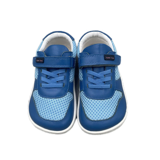 Tipsietoes Spring Genuine Leather Shoes – Lightweight Minimalist Barefoot Sneakers for Girls & Boys with Elastic Strap