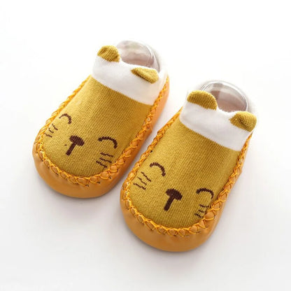 Baby Socks Slippers with Rubber Soles for Infant Newborn Children Anti-Slip Soft Sole Toddler Indoor Shoes