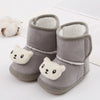 Baby Winter Snow Boots with Cute Bear and Fluff Balls Soft Sole Infant Toddler Shoes