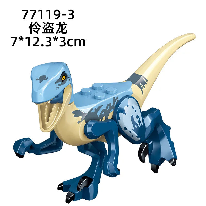 Jurassic World 3 Brutal Raptor Building Blocks – Tyrannosaurus, Indominus, and I-Rex Dinosaur Toy for Kids
