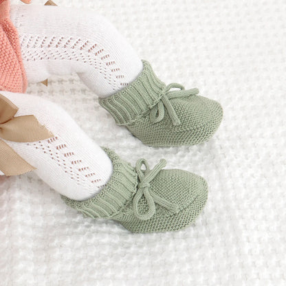 Baby First Walkers – Breathable Anti-Slip Knitted Booties for Newborn Boys & Girls, 0-18M Unisex Prewalkers