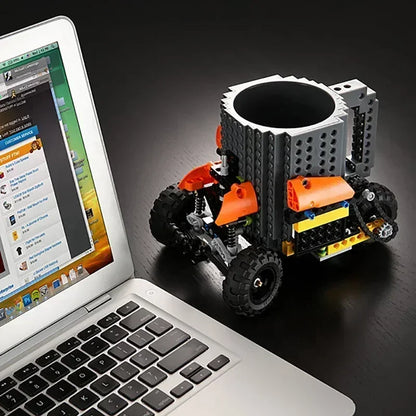 350ml (12 oz) Building Blocks Coffee Mug – LEGO-Compatible DIY Kids & Coffee Cup Gift
