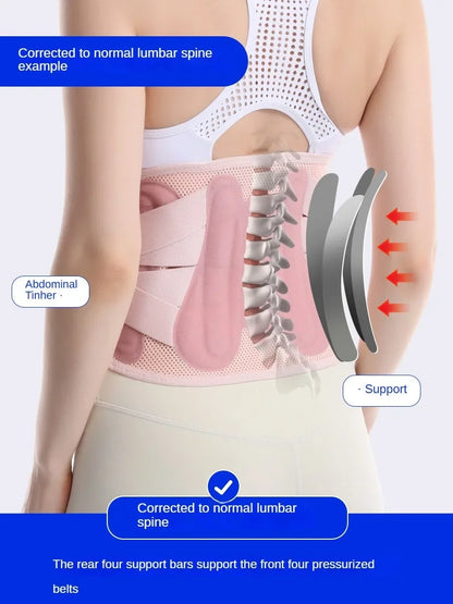 Adjustable Back Support Belt, Lumbar Support Breathable Lower Back Brace for Sciatica, Scoliosis, Herniated Disc Relief