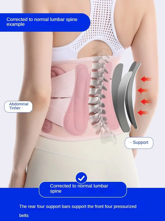 Adjustable Back Support Belt, Lumbar Support Breathable Lower Back Brace for Sciatica, Scoliosis, Herniated Disc Relief