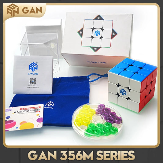 GAN 356 M 3x3x3 Magnetic Magic Speed Cube, Stickerless, GAN 356M Professional Fidget Toy, GAN 356 M Lite Cubo Magico Puzzle