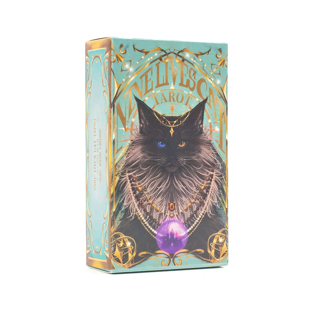 Kitten Tarot Deck (78 Pieces, Cute Black & White, Beginner Version, Fortune Telling Kit)