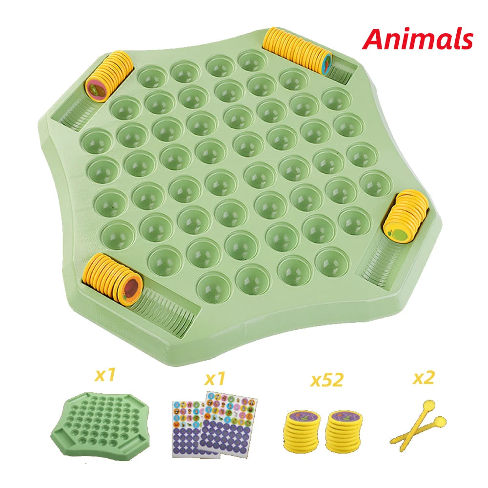 Animal/Fruit Flip Chess (54 Cards, Memory & Cognitive Game, 2-4 Players)