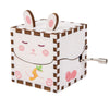 3D Wooden Music Box Color Print Puzzle Hand Crank Musical Cartoon Animal Ornament