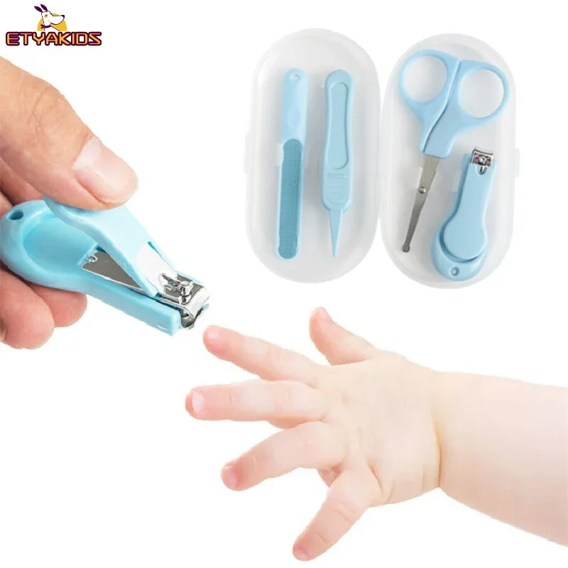 4pcs/set Baby Nail Clipper Set, Children Kids Nail Cutter Scissors, Files Small Nail Trimmer, Baby Nails Care Tools