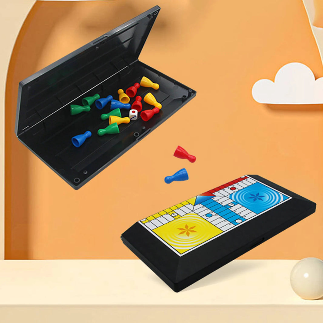 Ludo Game Set (Strategy Game, Foldable Board for Travel, Parent-Child Interaction, Family Party Toy)