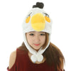 Plush Animal Earflap Hat with Moving Ears & Neck Warmer — 60 cm (23.6 in) Adult Cosplay Party Beanie