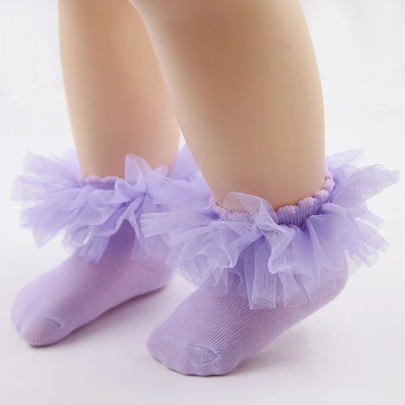 0-24M New Summer Thin Korean Lace Princess Baby Socks | Comfortable, Elastic, Soft & Breathable Leg Tights for Girls