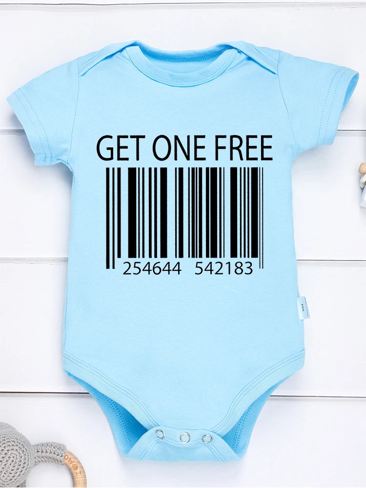 Buy One Get One Free – Twins Fun Cute Baby Bodysuits – Summer Short Sleeve Cotton Newborn Clothes for Boys & Girls – High Quality, Dropshipping Available