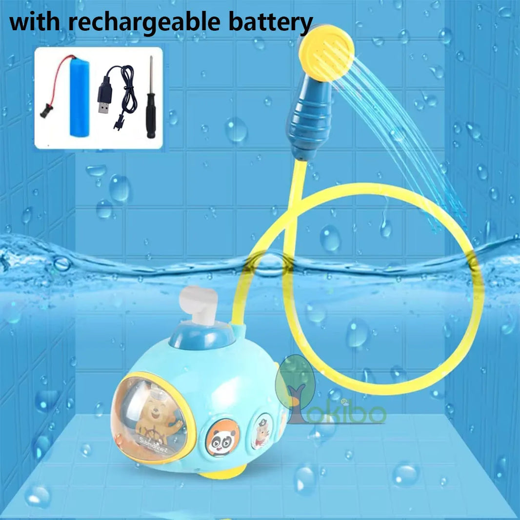 Electric Submarine Baby Bath Toy – Water Spray Sprinkler with Shower Sucker
