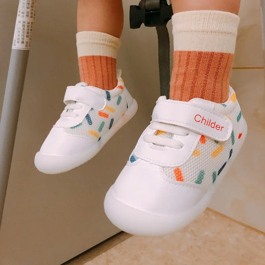 Boys/Girls Baby Walking Shoes – Spring/Autumn Soft Sole Mesh Breathable Shoes for 0-2 Year Olds, Nude Baby Shoes