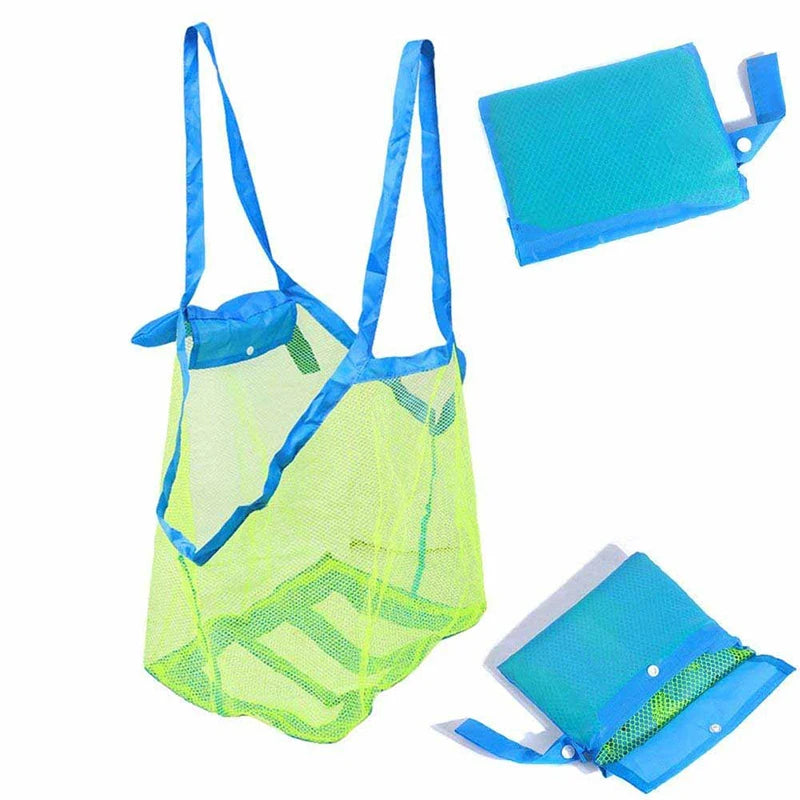 Portable Mesh Storage Bag for Kids Bath Toys and Beach Essentials Large Swimming Bag