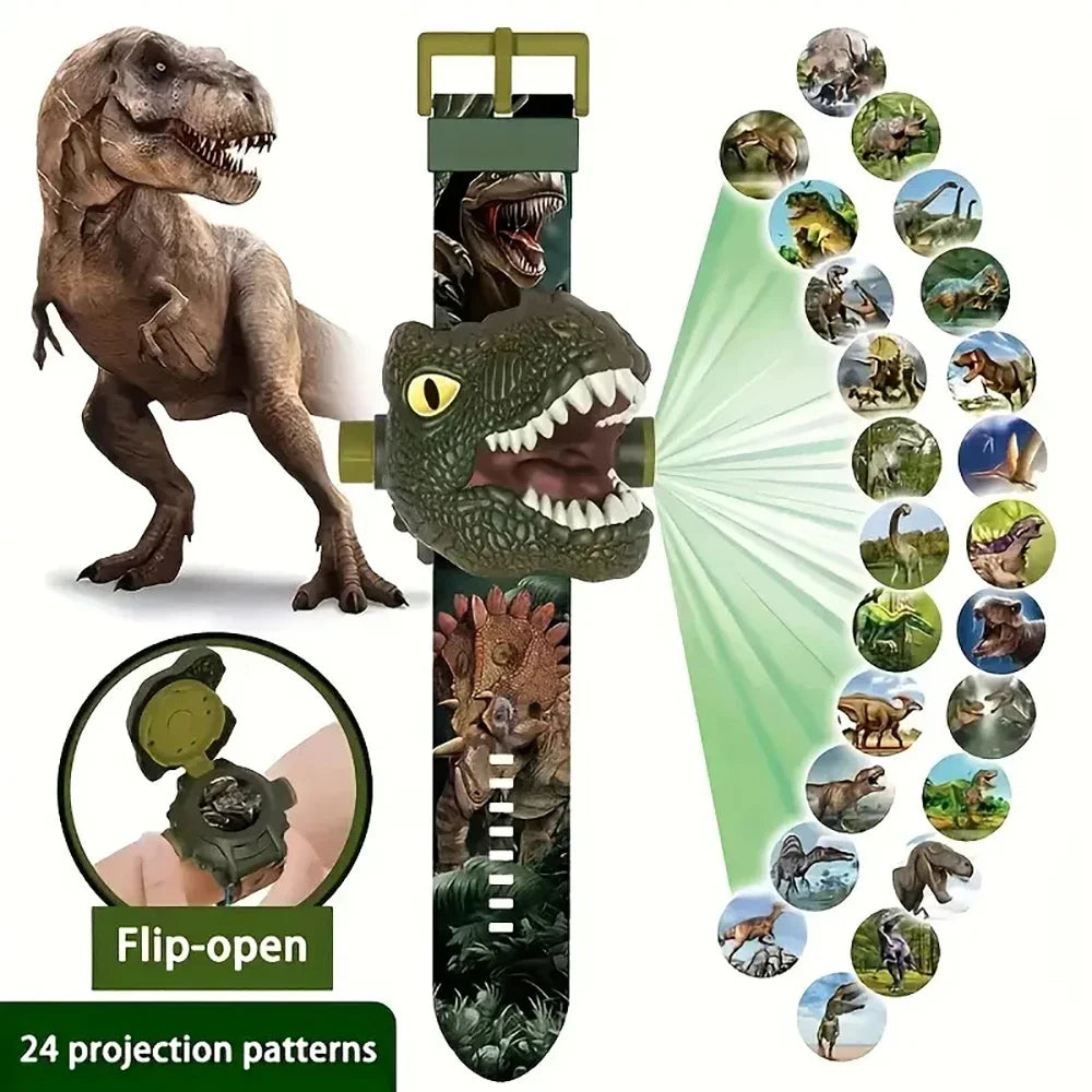 3D Dinosaur Projection Electronic Watch for Kids Fun Luminous Toy Kindergarten Gift