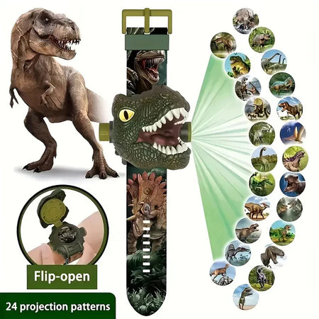 3D Dinosaur Projection Electronic Watch for Kids Fun Luminous Toy Kindergarten Gift