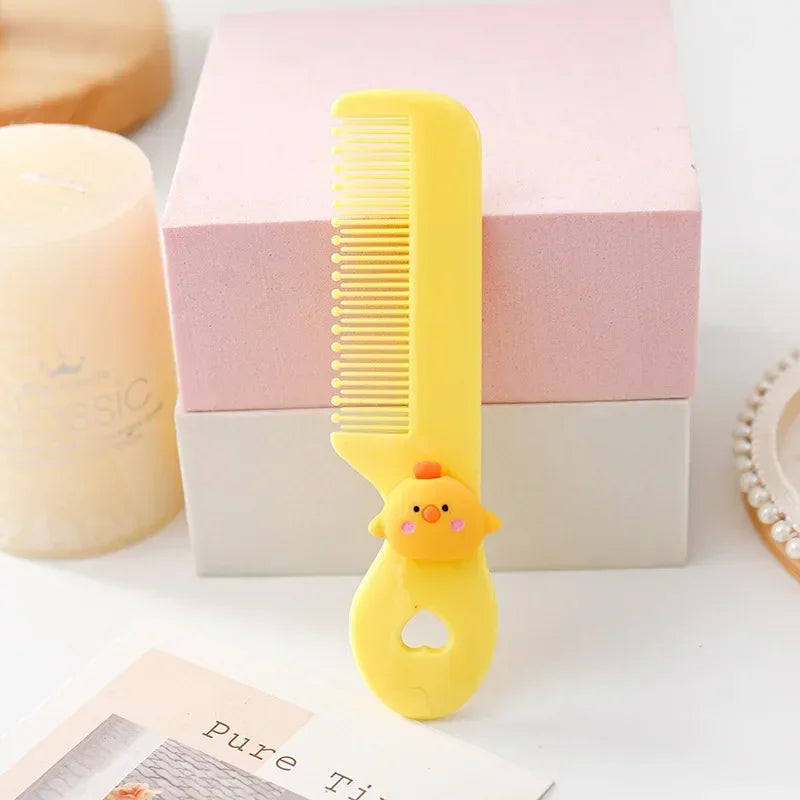 2023 New Children’s Small Anti-Screw Hair Brush Comb - Cartoon Mini Portable Untangling Bangs Round Tooth Hairbrush for Girls