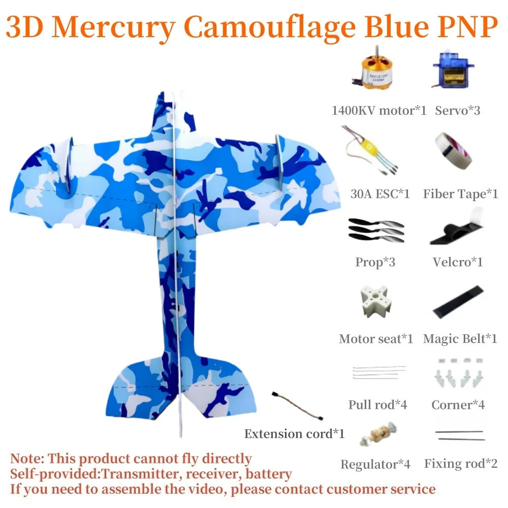 3D Mercury Fixed-Wing Aerobatic Magic Board RC Airplane DIY Kit