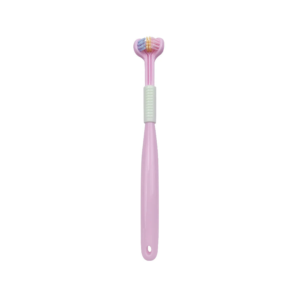 Three-Sided Toothbrush - Children Soft Bristles V-Shaped Teeth Whitening Oral Care Hygiene Tool