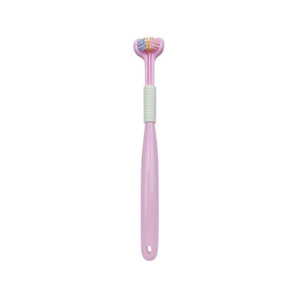 Three-Sided Toothbrush - Children Soft Bristles V-Shaped Teeth Whitening Oral Care Hygiene Tool
