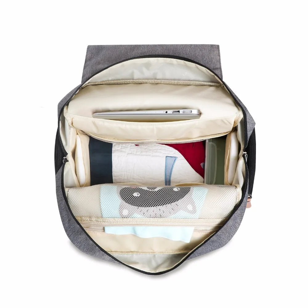 LAND Mommy Diaper Bag – Large Capacity Travel Nappy Backpack with Changing Mat, Convenient Baby Nursing Bag for Mothers - Kidzy Market