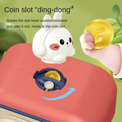 Password Lock Automatic Roll-Up Savings Bank Fingerprint Protected Smart Money Deposit Box with Voice Reminder
