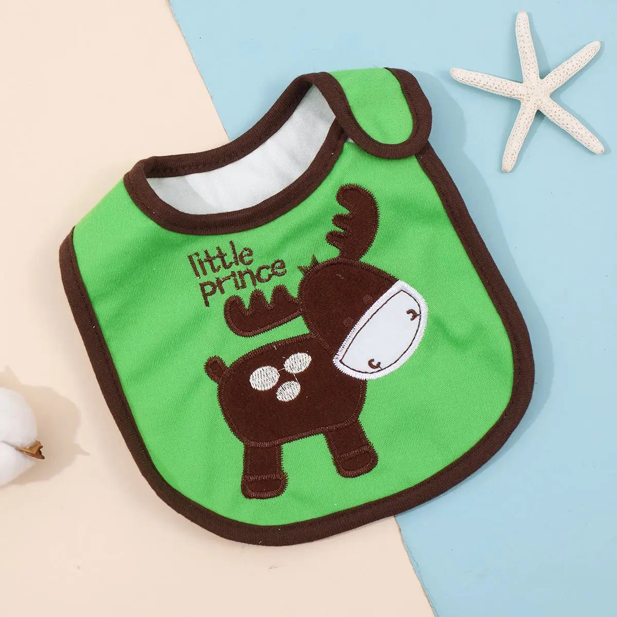 3-Piece Set – Waterproof Baby Bibs with Cartoon Embroidery, Saliva Towels & Rice Pocket for Infants - Kidzy Market