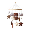 Wooden Crochet Crib Mobile with Felt Rattles – Hanging Bed Bell Toy for Newborns & Infants 0-12 Months
