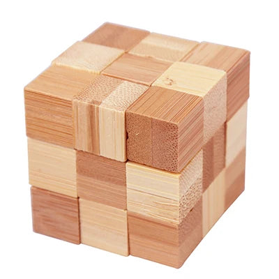 Wooden Kong Ming Lu Ban Lock – Montessori 3D IQ Puzzle for Kids and Adults