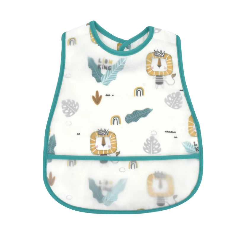 2023 New Cartoon Pattern EVA Waterproof Baby Bibs – Adjustable Feeding Apron with Pocket for Kids, Baby Burp Cloths - Kidzy Market