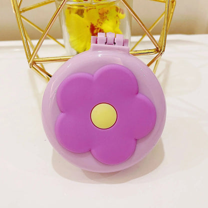 New Strawberry Hair Comb with Folding Mirror - Portable Traveling Massage Comb for Women & Girls - Hair Styling Accessories