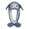MINISO Cute Bunny Ear Plush Beanie - Moving Rabbit Ears Winter Knit Hat for Women & Girls, Fits 55–60 cm (21.7–23.6 in)