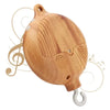 Wooden Baby Rattle Mobile - Crib Bell with Hanging Holder Bracket for Newborns & Infants (0-12 Months)